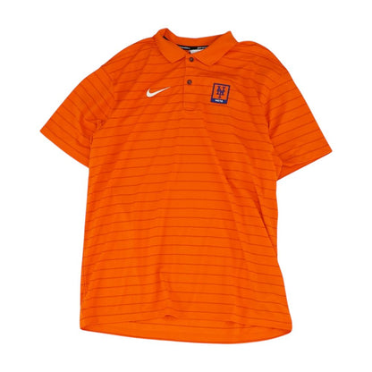 Orange Striped Short Sleeve Polo