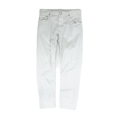 Ivory Solid Five Pocket Pants