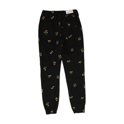 Black Floral Joggers Pants