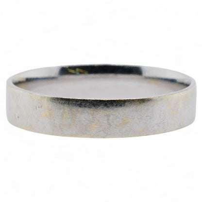 9K White Gold Plain Flat Band