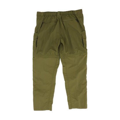 Green Solid Cargo Pants