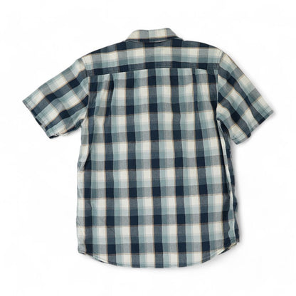 Blue Plaid Short Sleeve Button Down