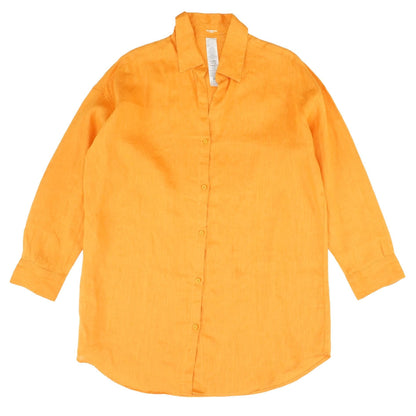 Orange Solid Button Down