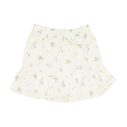 White Floral Mini Skirt