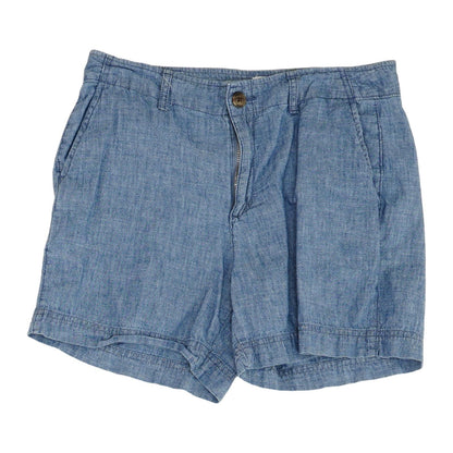 Blue Solid Chino Shorts