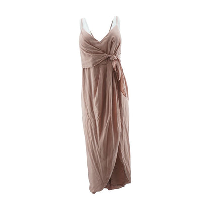 Mauve Solid Maxi Dress