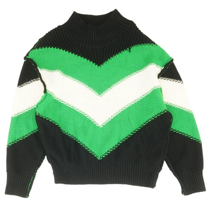 Multi Chevron Mockneck Sweater