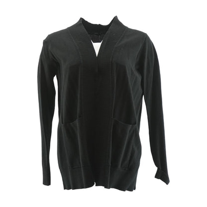 Black Solid Cardigan Sweater