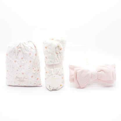 Beige Floral Baby Bundle