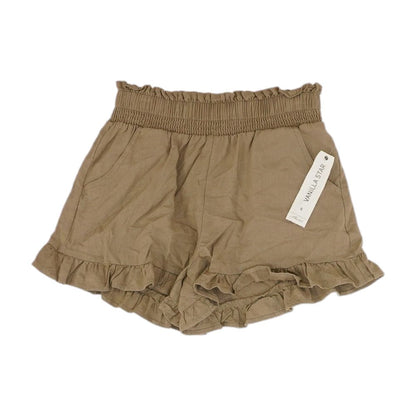 Brown Solid Shorts