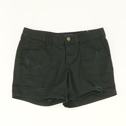 Black Solid Chino Shorts