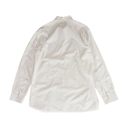 White Solid Long Sleeve Button Down