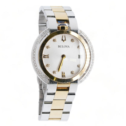 Rubaiyat Two Tone Diamond Accented Stainless Steel Watch