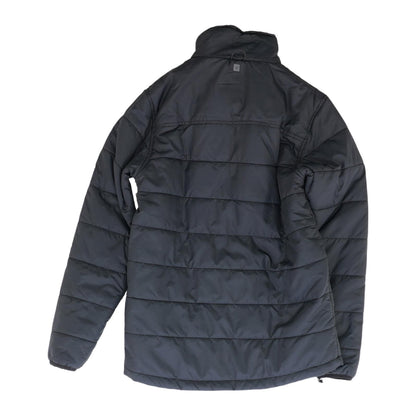 Black Solid Puffer Jacket