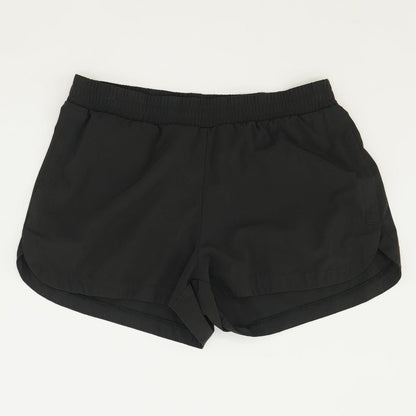 Black Solid Active Shorts