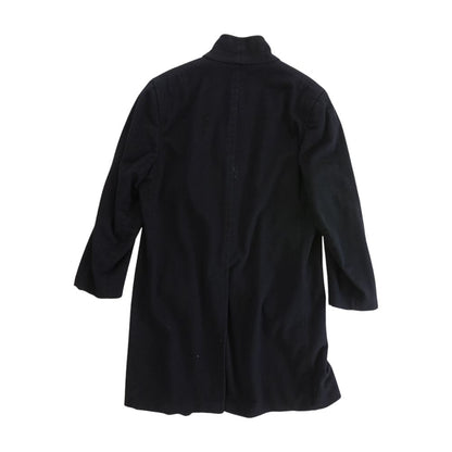 Black Solid Topcoat Coat