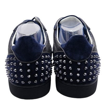 Navy Louis Junior Spikes Lace Up Shoes