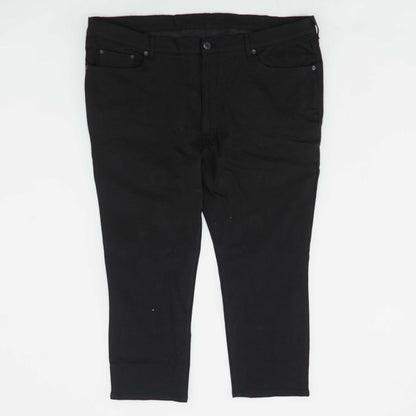 Black Solid Regular Jeans