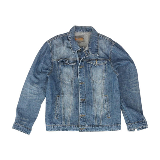 Blue Solid Denim Jacket