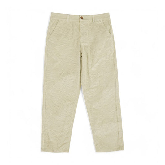 Beige Solid Chino Pants