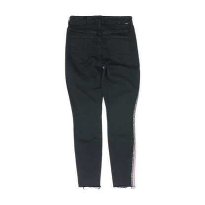 Black Solid High Rise Slim Leg Jeans