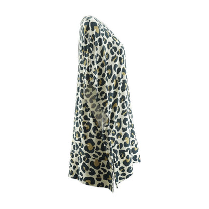 Ivory Animal Print Cover-Up