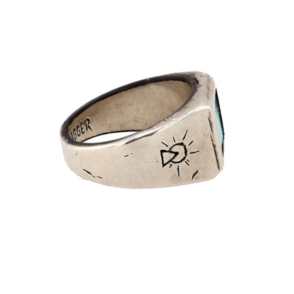 Sterling Silver Tibetan Turquoise Dreamer Signet Ring