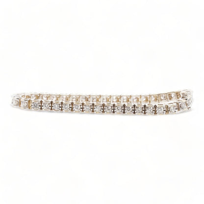 14K White Gold Round Diamond Tennis Bracelet