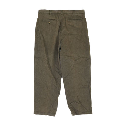 Brown Solid Khaki Pants