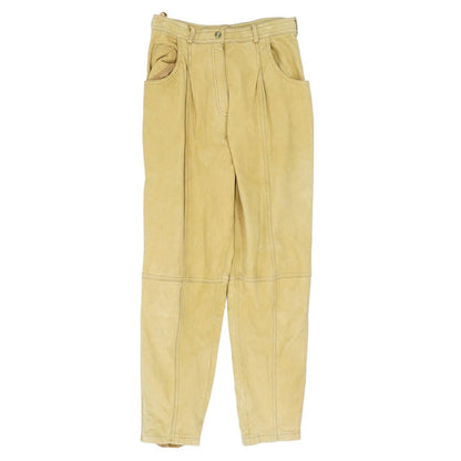 Vintage Tan Solid Five Pocket Pants