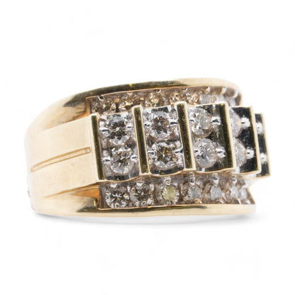 10K Gold Diamond Cigar Band