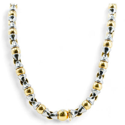 18K Gold And Stainless Steel Collar Necklace