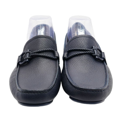 Navy Driver with Gancini Ornament Loafer