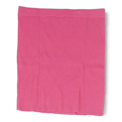 Pink Solid Mini Skirt