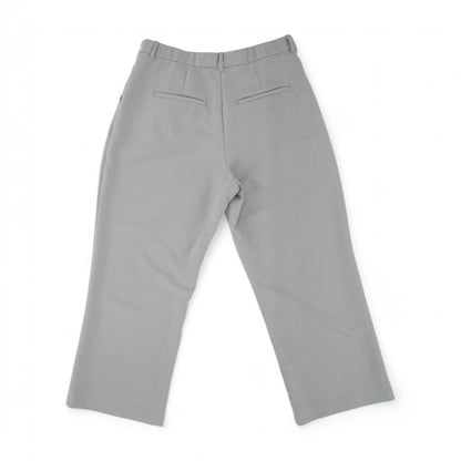 Gray Solid Dress Pants