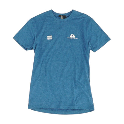 Blue Solid Crewneck T-Shirt