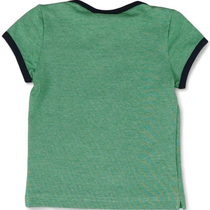 Green Solid Short Sleeve Blouse