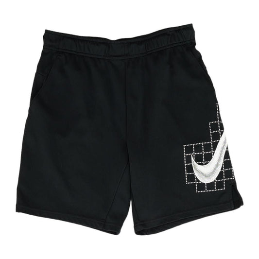 Black Solid Active Shorts