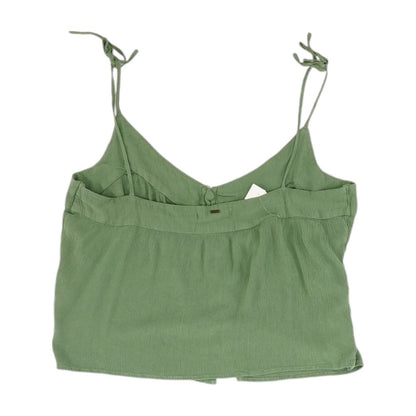 Green Solid Cropped Tank