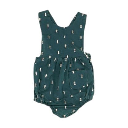 Green Graphic Sleeveless One-Piece