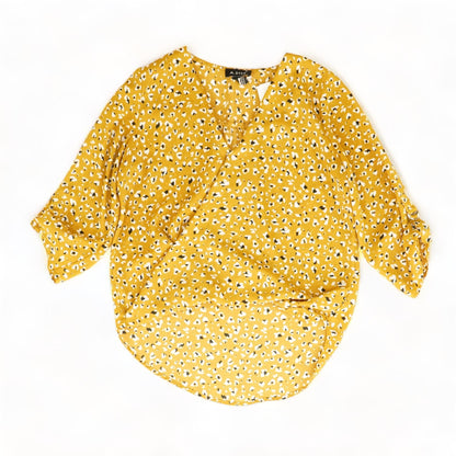 Mustard Floral 3/4 Sleeve Blouse