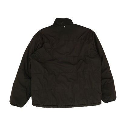 Black Solid Puffer Jacket