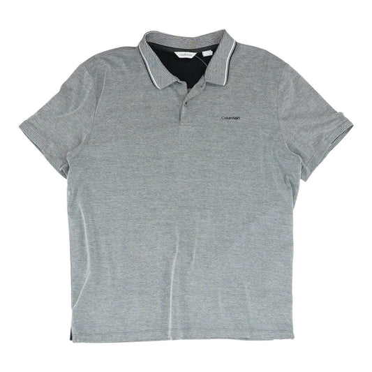 Gray Solid Short Sleeve Polo