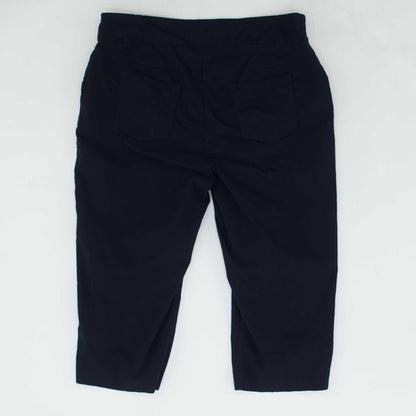 Navy Solid Capri Pants