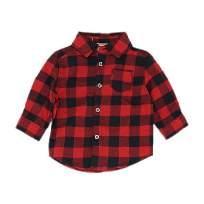 Red Check Long Sleeve Button Down