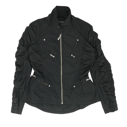 Black Solid Bomber Jacket