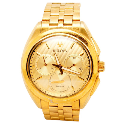 Men's Gold Tone Curv Chronograph Stainless Steel Watch