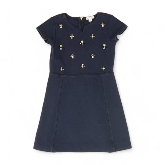 Navy Solid Midi Dress