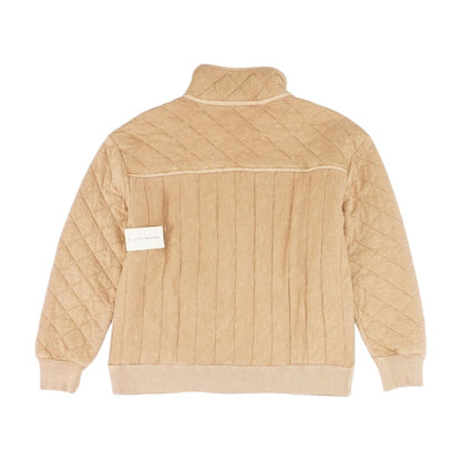 Beige Solid Bomber Jacket