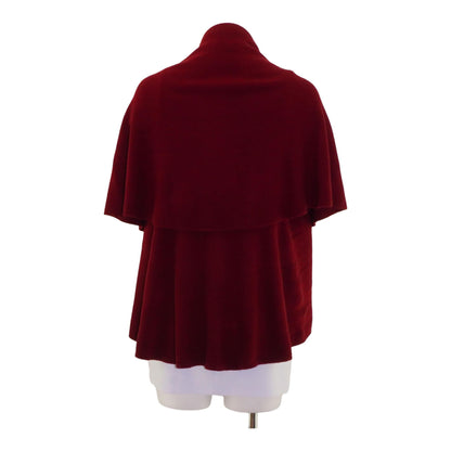 Maroon Solid Cape Sweater